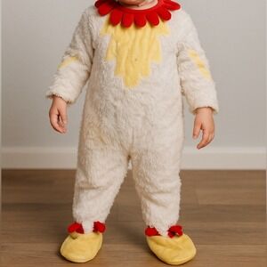 Spirit Halloween Infant Little Chick Costume 12-18 Months Toddler Baby White